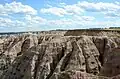 Open dirt area, Badlands NP, SD, USA.