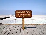 Badwater Basin, California: ele=-85.5 → ele=-282'