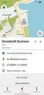 1. Select the POI you want to edit and press "Edit Place" at the bottom of the details page