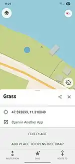 1. Select the rough location and press "Add place to OpenStreetMap" at the bottom of the details page