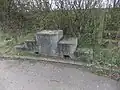 A concrete mounting block (England)