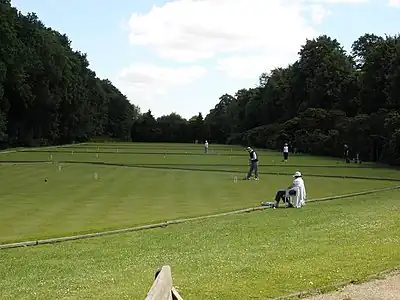 Training des Nottingham Croquet Club in Highlands Park, England