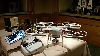 Eine ferngesteuerte Drohne, die für OSM-Mapping geeignet ist.