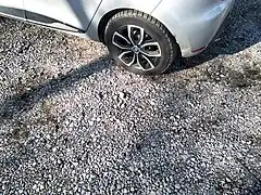 Small loose gravel surface, for such case surface=gravel was also used. It is useful to distinguish it from both well compacted surface and from big chunks of ballast.