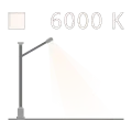 Illustration of a street lamp with a color temperature of 6000 K.