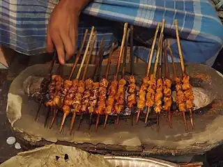 Kebab-a dish cooked on coals