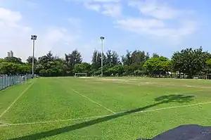 Soccer pitch leisure=pitch sport=soccer surface=artificial_turf lit=yes