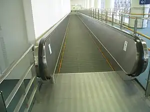Horizontal moving walkway