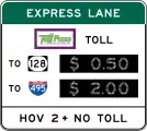 United States: toll:lanes=yes|no|no toll:hov=no hov:lanes=designated|| hov:minimum=2 payment:*=yes payment:others=no charge=variable?