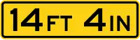 United States: maxheight=14'4" (use single and double quotation marks; tag the roadway below)