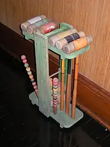 Old croquet set, Nelsen Family Residence, Tukwila, Washington.