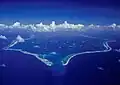 Penrhyn Atoll aerial view