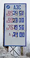 Russia: fuel:octane_95=yes fuel:octane_92=yes fuel:octane_76=yes fuel:diesel=yes
