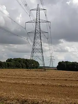 2 circuits overhead power line