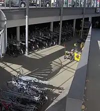 Inside the Radstation in Münster.