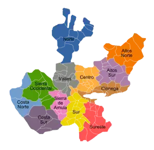 Regions of Jalisco