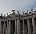 The colonnade of famous Baroque architect Gian Lorenzo Bernini in front of St. Peter's in Rome