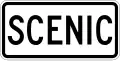 One of many signs that mark a route as scenic in the United States