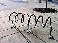 Coil or spiral bike rack with 11 bike capacity