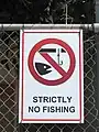 マルタの釣り禁止の標識