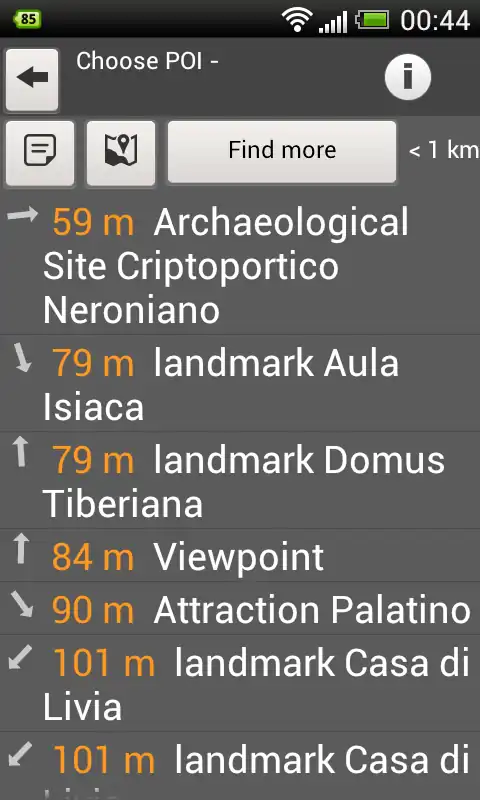 Buscar PDI más cercano(offline)