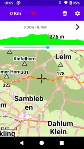 Karten-Ansicht mit Route