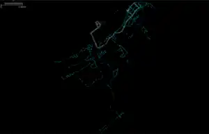 The generated XML file imported into JOSM