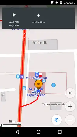 (4) Mark the position of the first stop