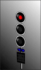 Segnale di avanzamento con luci lampeggianti