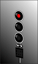 Segnale di avvio con luci lampeggianti