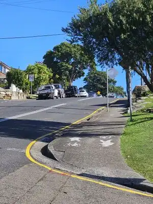 Shared path markings on a footpath