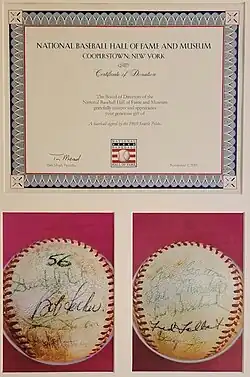 Seattle Pilots 1969 Team Autographed Baseball obtained by Jim Bouton for a fan