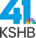 A bold cyan blue 41 in a sans serif with the NBC peacock overlapping it in the lower right corner. Beneath in black are the letters K S H B.