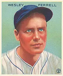Baseball card image of a man in baseball uniform