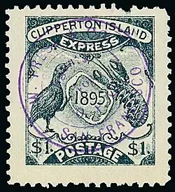 Old postage stamp from Clipperton Island