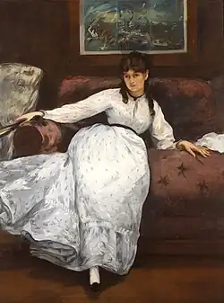 Berthe Morisot posing for The Rest, 1870, by Édouard Manet