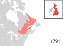 Lower Canada from 1791 to 1841 (Patriots' War in 1837, Canada East in 1841)