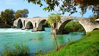 Bridge of Arta in Arta, Greece — a 17th-century Ottoman reconstruction of an ancient Roman bridge