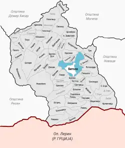 Location in Bitola Municipality