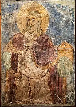 Photograph of a fresco from the monastery