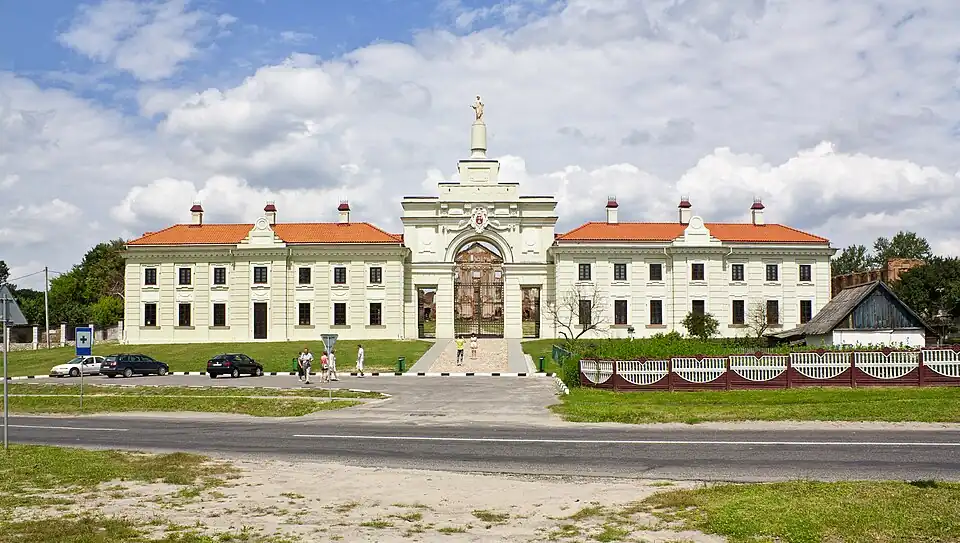 The main gate of the Ruzhany Palace