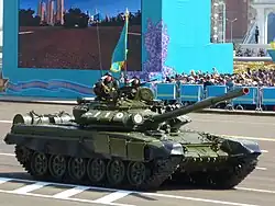 A T-72 tank in the Victory Day parade, Astana, Kazakhstan (Victory Day 2015)