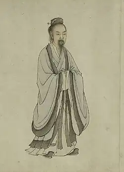 Portrait of Yin Wen, dated 1326, Yuan dynasty.