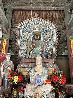 Ming dynasty (1368-1644) statue of Guanyin at Chongfu Temple in Shuozhou, Shanxi, China.