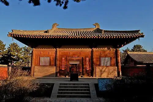 The main hall of the Nanchan Monastery, Wutai, Xinzhou, Shanxi, China, unknown architect, renovated in 782