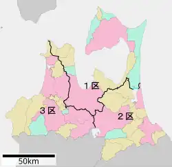 Electoral map of Aomori Prefecture