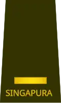 Second lieutenant (Singapore Army)[46]