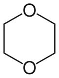 Chemical structure of dioxane