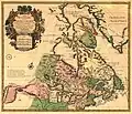 1730: New France, also referred to as Canada on the map.