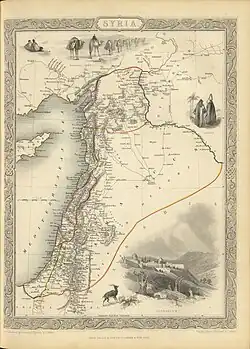 Map of Greater Syria in 1851